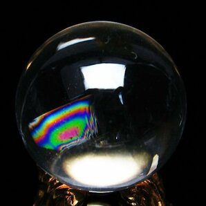 誠安◆天然石高級品虹入りヒマラヤ水晶丸玉 23mm [T294-5343]の画像2