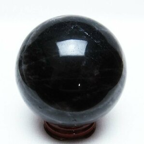 誠安◆天然石最高級品モリオン 純天然 黒水晶 丸玉 69mm [T572-9771]の画像3