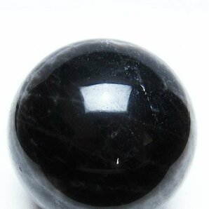 誠安◆天然石最高級品モリオン 純天然 黒水晶 丸玉 69mm [T572-9771]の画像2