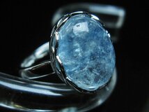 誠安◆天然石最高級品アクアマリン指輪(14号)[T367-6481]_画像3
