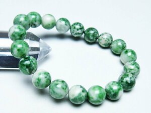. cheap * super-rare ultimate goods natural AAA green spot jasper bracele 11mm [T285-1107]