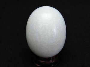 誠安◆天然石最高級品漢白玉たまご置物[T306-2086]
