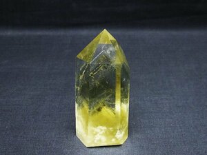 誠安◆超レア最高級超美品天然シトリン水晶六角柱[T61-13657]