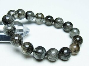. cheap * ultimate goods natural AAA black rutile quartz bracele 13mm [T257-6668]