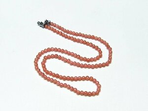 . cheap * natural stone high class goods in ka rose ( low skull site ) necklace 3mm [T423-1408]