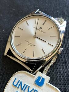 未使用品 70's UNIVERSAL GENEVE WHITE SHADOW QUARTZ ユニバーサル・ジュネーブ ホワイトシャドウ・クォーツ cal.74 SS 紳士用 スイス製