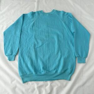 ターコイズ 無地 70s 80s ラグランスリーブ スウェット ビンテージ （ 70年代 80年代 トレーナー vintage sweat ロックステッチ 古着 50s