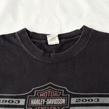 XL 黒 サンフェード 00s HARLEY DAVIDSON 100周年 限定 モデル Tシャツ 00年代 2003年 ビンテージ （ ハーレーダビッドソン 90s バイカー _画像9