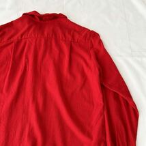 50s Skyline BOX wool shirt スカイライン ボックス ウールシャツ 長袖 赤 無地 ビンテージ （ 50年代 ロカビリー ドリズラー ファラオ 40s_画像5