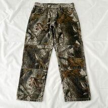 ダブルニー 珍品 90s Wrangler REALTREE デニムパンツ W34 （ ビンテージ 90年代 ラングラー リアルツリーカモ 迷彩 ワーク ペインター 80s_画像1