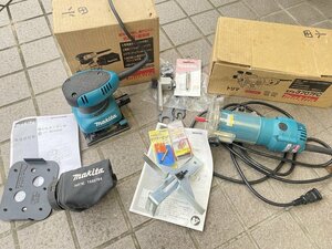 ■大人気セット販売【makita マキタ トリマ モデル3707FC 防じんミニサンダ BO4555 箱 付属品有り 豪華 工具 2点セット】SH-18426