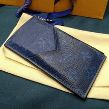 ＄【 LOUIS VUITTON ルイヴィトン タイガラマ コインカード ホルダー M30270 ICタグ モノグラムエ コバルトブルー 小銭入れ 財布 】KH12060_画像4