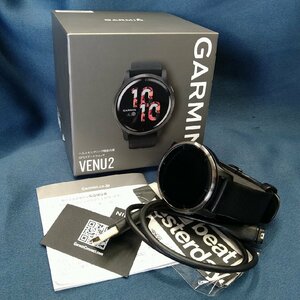 ＄綺麗【Android/iOS対応 Garmin ガーミン Venu 2 ブラック スマートウォッチ 箱入り Suica対応/睡眠分析/ストレス値/BodyBatter】KH11958