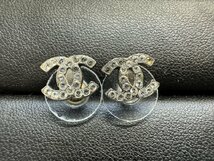 〓 希少品【 CHANEL シャネル ピアス 04P ココマーク ラインストーン レディース ヴィンテージ アクセサリー】HO9643_画像1