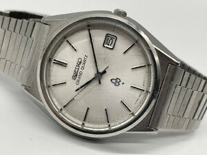 ∞大人気【SEIKO セイコー 4842-8041 GRAND QUARTZ グランドクォーツ デイト メンズ 腕時計 シルバー】HM860