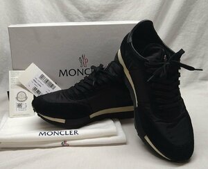 ＄綺麗【 MONCLER モンクレール Horace low-top trainers ロゴワッペン スニーカー ブラック サイズ：42.5 (26.2cm）メンズ 靴 】KH11997