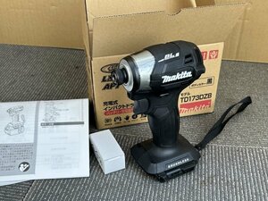 #未使用 新品【Makita マキタ TD173DZB 黒 18V 充電式 インパクトドライバ 防滴防塵 本体のみ 現場作業用】P05103