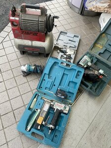 ■大人気セット販売【MAX マックス 715P3 makita マキタ 9533BLA BL1440 AF502N 日立 NV50AE 豪華 工具 大量セット】SH-18417.18424