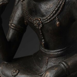 ES352 仏教美術【岳宝塔】「弥勒菩薩半跏思惟像」高32.2cm 重2.8kg・仏像・佛像の画像8
