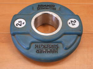 HAMMERSTRENGTH ハンマーストレングス 2.5kgプレート　５０ｍｍ　１枚　直径15.1cm
