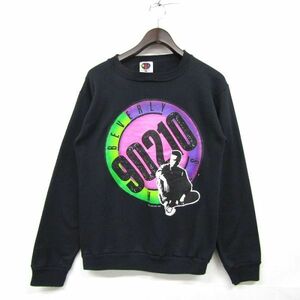 90s ★USA製★ サイズ XL Beverly Hills 90210 長袖 スウェット トレーナー ドラマ ビバリーヒルズ ブラック 古着 ビンテージ 4M0406