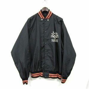  большой размер XL степень куртка с логотипом куртка нейлон жакет регби принт черный б/у одежда Vintage 4M1305