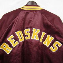 ビックサイズ XL NFL REDSKINS スタジアム ジャンパー スタジャン ナイロン ジャケット アメフト ボルドー 古着 ビンテージ 4M1502_画像8