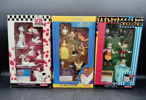 #yutaka/yutaka Disney Movie f lens together 3 point set Beauty and the Beast Pinocchio 101 Dalmatians figure collection #