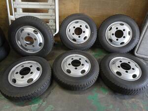 【348】 185/85R16 111/109 ホイール付 タイヤ 6本 ダンロップ SP485 ラジアルタイヤ 夏 TFAB 16×5.5k ダイナ トヨエース　デュトロ