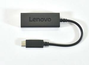 Lenovo USB-C TO イーサネットアダプター/RTL8153-04/Type-C TO RJ45変換器/USB-C TO ethernet Adapter/中古品