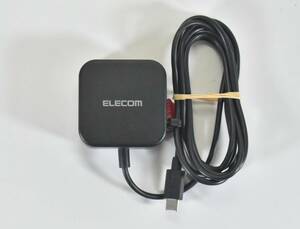 ELECOM Type-C AC充電器/Androidスマホ共通ACアダプタ/USB-C急速充電器/MPA-ACC20 12W出力/ケーブル長さ1.5m/中古品