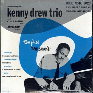 75年 USプレス10インチ！UA青白ラベル シュリンク付 The Kenny Drew Trio / New Faces New Sounds【Blue Note / BLP 5023】ジャズ