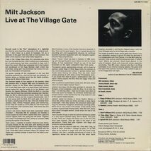 シュリンク付き 1987年米リイシューLP！Milt Jackson Quintet 'Live' At The Village Gate 1967年作 Riverside OJC-309 Jimmy Heath Jazz_画像3