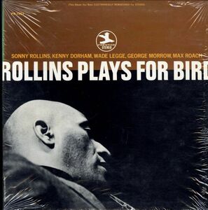 USプレスLP！紺ラベル VAN GELDER刻印 シュリンク付 Sonny Rollins / Rollins Plays For Bird【Prestige / PR 7553】Kenny Dorham ジャズ