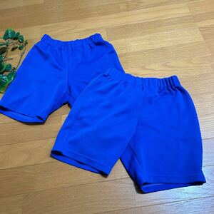 * can ko- gym uniform 130 size shorts 2 pieces set short pants gym uniform short bread man blue jersey Kanko