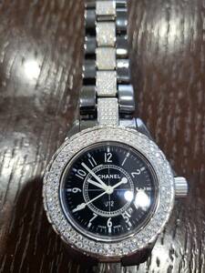 1 jpy selling up Chanel CHANEL J12 33 millimeter lady's wristwatch self-winding watch full diamond H0682 new goods has been finished Osaka departure judgment settled good actual thing confirmation possible great popularity 