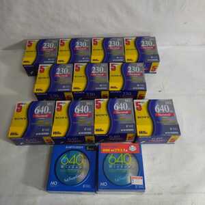 SONY MO disk unopened 230MB×7 pack 35 sheets *640MB×4 pack 20 sheets other extra attaching 