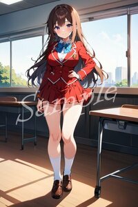 ANN0039★一点物 ポスター A4サイズ アニメ 美少女 制服 パンチラ イラスト かわいい セクシー 巨乳 同人 高画質 光沢紙