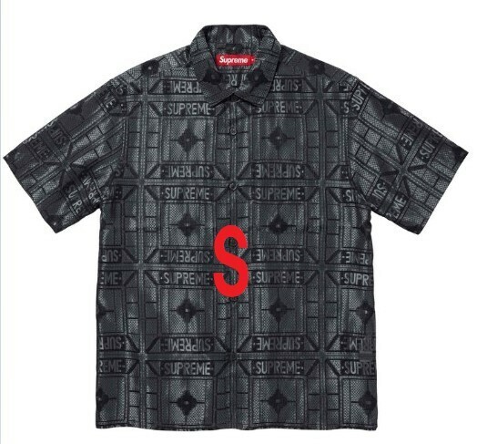 Supreme Tray Jacquard S/S Shirt Black Sサイズ　シュプリーム トレー ジャカード シャツ ブラック 黒