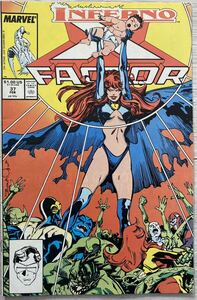 アメコミ X factor #37 X-men 1988年 エックスメン marvel spider man マーベル スパイダーマン DC Batman アイアンマン ヴェノム リーフ