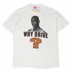 ナイキ NIKE 90s MICHAEL JORDAN Tシャツ ジョーダン WHY DRIVE? ビンテージ (-1807) ホワイト / 白 FREE SIZE / L相当