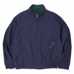 エディーバウアー Eddie Bauer 90s スタンドカラー ブルゾン 旧タグ 古着 短丈 ビンテージ ジャケット (-1854) ネイビー / 紺 M