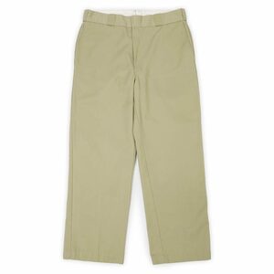 ディッキーズ Dickies 90s 874 ワークパンツ 定番 USA製 TALON ヴィンテージ 古着 (-1866) ベージュ / カーキ 実寸W34 L28