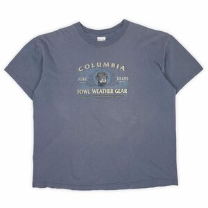 コロンビア Columbia 00s 2000年代 Y2K プリントTシャツ アウトドア USA ビンテージ VINTAGE 古着 (-1870) チャコールグレー XL