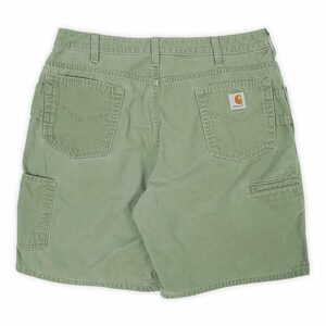 カーハート Carhartt 00s Y2K ダック ペインターショーツ 定番 ワーク USA ヴィンテージ 古着 (-2005) オリーブグリーン W34