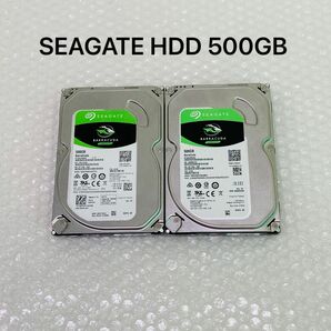 【動作確認済】SEAGATE 3.5インチ 500GB HDD ハードディスク 【2個セット】