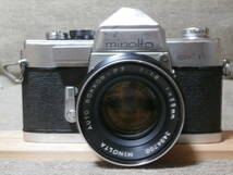 minolta(CHIYODA KOGAKU) SR-1 AUTO ROKKOR-PF 1:1.8 f=55mm レンズ付き　動作確認済み_画像1