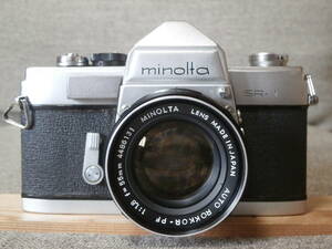 minolta SR-1 AUTO ROKKOR-PF 1:1.8 f=55mm レンズ付き　動作確認済み