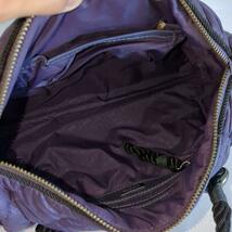 フォリフォリ　ハンドバッグ　キルティング　コットン　ロゴ総柄　パープル　レディース　婦人鞄　ちょうどいいサイズ感_画像6