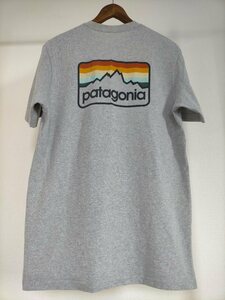 美品 18年 patagonia パタゴニア 両面プリント ロゴ Tシャツ size-M 39045 ★アウトドア古着